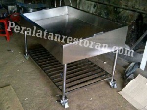 trorly display ikan peralatan restoran